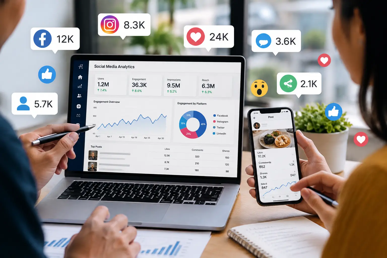 Social media marketing analytics and audience engagement strategy